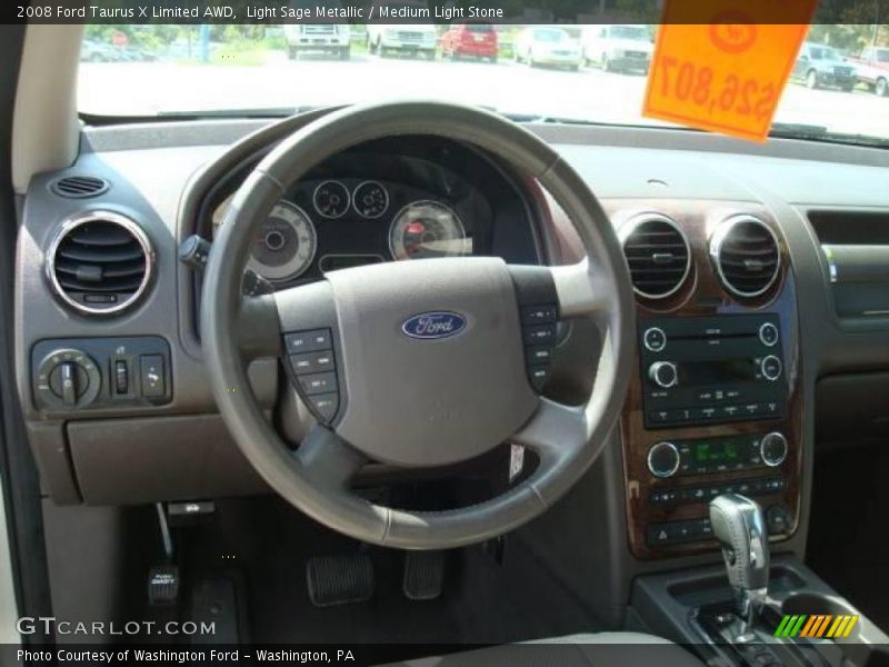 Light Sage Metallic / Medium Light Stone 2008 Ford Taurus X Limited AWD