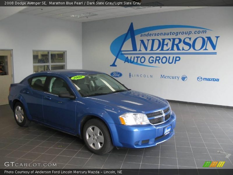 Marathon Blue Pearl / Dark Slate Gray/Light Slate Gray 2008 Dodge Avenger SE