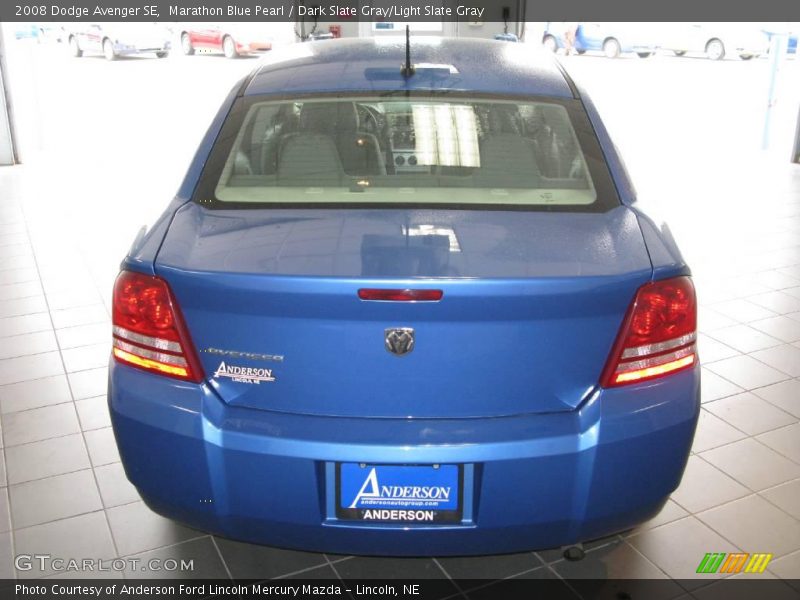 Marathon Blue Pearl / Dark Slate Gray/Light Slate Gray 2008 Dodge Avenger SE