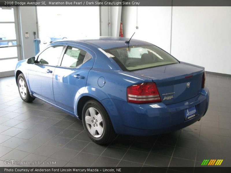 Marathon Blue Pearl / Dark Slate Gray/Light Slate Gray 2008 Dodge Avenger SE