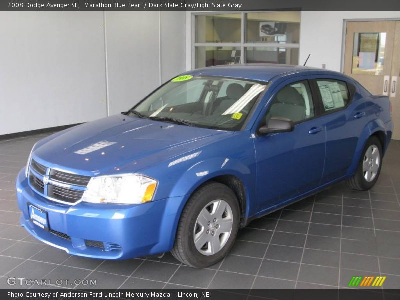 Marathon Blue Pearl / Dark Slate Gray/Light Slate Gray 2008 Dodge Avenger SE