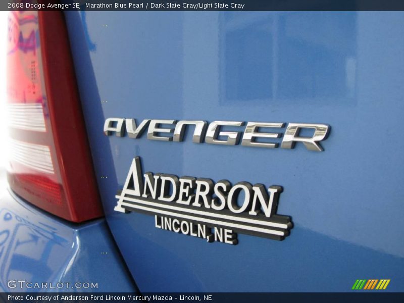 Marathon Blue Pearl / Dark Slate Gray/Light Slate Gray 2008 Dodge Avenger SE