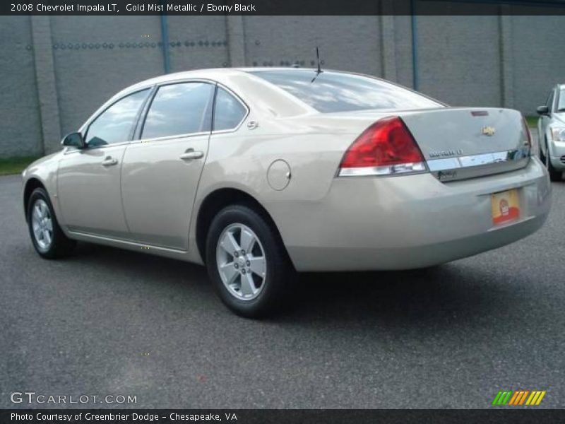 Gold Mist Metallic / Ebony Black 2008 Chevrolet Impala LT