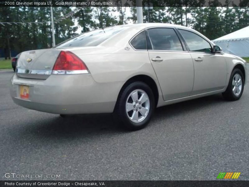 Gold Mist Metallic / Ebony Black 2008 Chevrolet Impala LT
