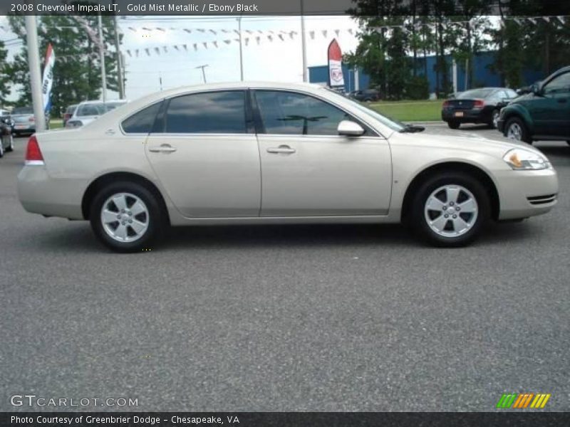 Gold Mist Metallic / Ebony Black 2008 Chevrolet Impala LT