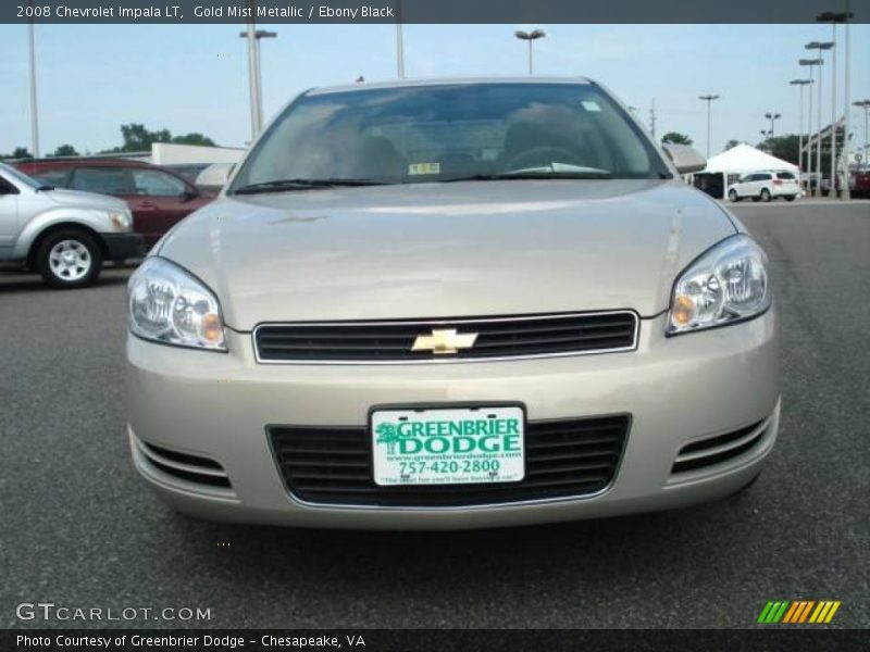 Gold Mist Metallic / Ebony Black 2008 Chevrolet Impala LT