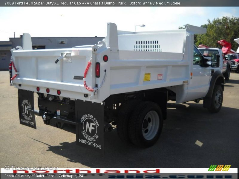 Oxford White / Medium Stone 2009 Ford F450 Super Duty XL Regular Cab 4x4 Chassis Dump Truck