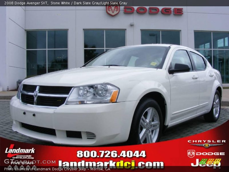 Stone White / Dark Slate Gray/Light Slate Gray 2008 Dodge Avenger SXT