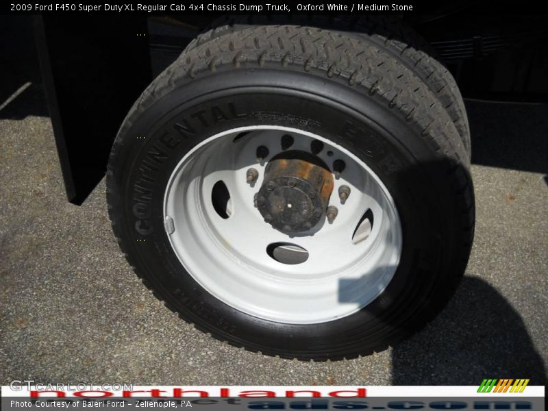 Oxford White / Medium Stone 2009 Ford F450 Super Duty XL Regular Cab 4x4 Chassis Dump Truck