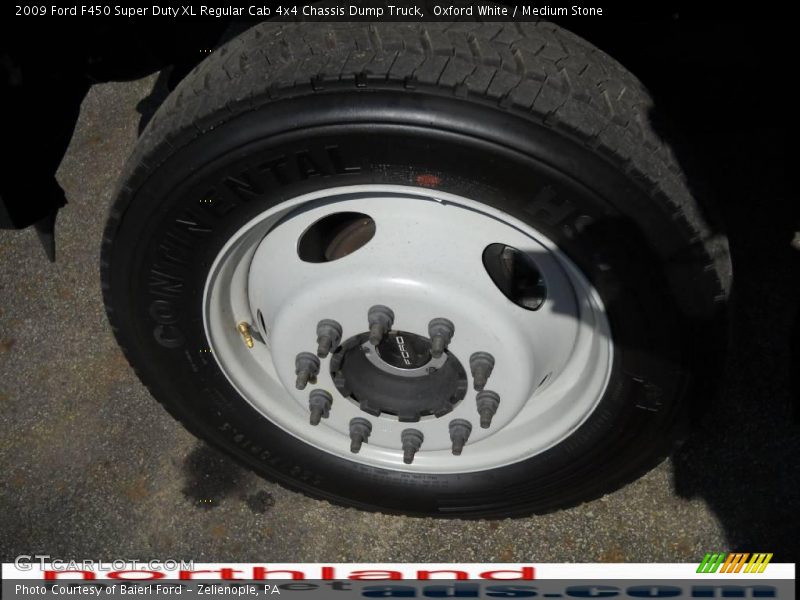 Oxford White / Medium Stone 2009 Ford F450 Super Duty XL Regular Cab 4x4 Chassis Dump Truck