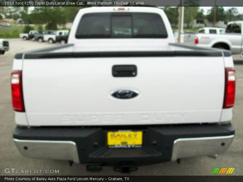 White Platinum Tri-Coat / Camel 2010 Ford F250 Super Duty Lariat Crew Cab