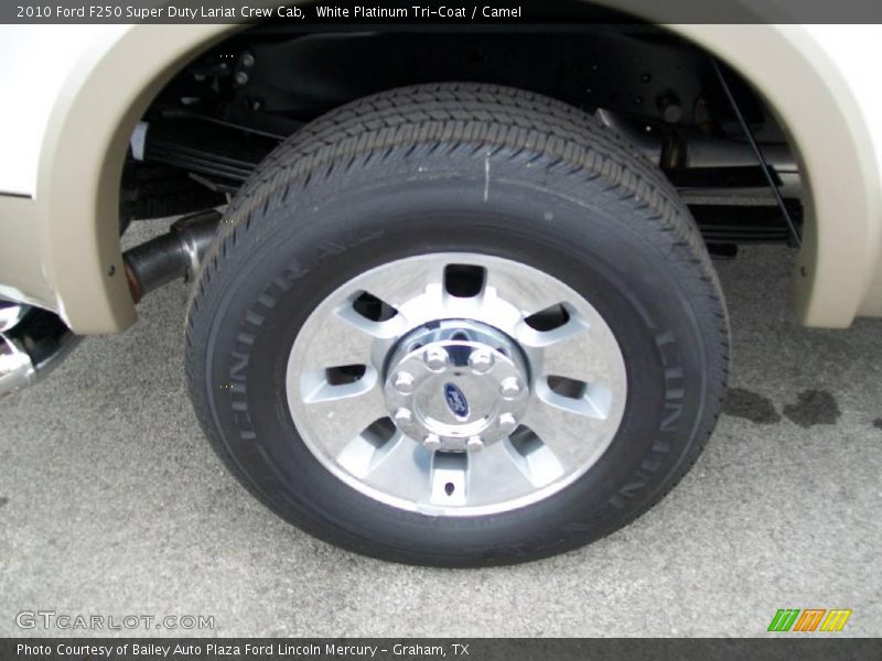 White Platinum Tri-Coat / Camel 2010 Ford F250 Super Duty Lariat Crew Cab