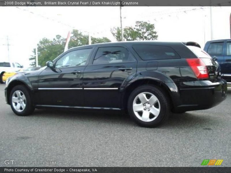 Brilliant Black Crystal Pearl / Dark Khaki/Light Graystone 2008 Dodge Magnum