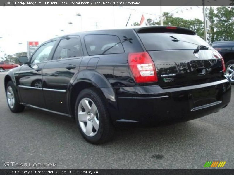 Brilliant Black Crystal Pearl / Dark Khaki/Light Graystone 2008 Dodge Magnum