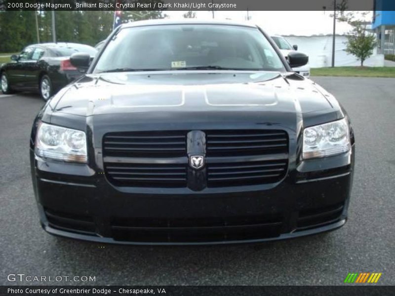 Brilliant Black Crystal Pearl / Dark Khaki/Light Graystone 2008 Dodge Magnum