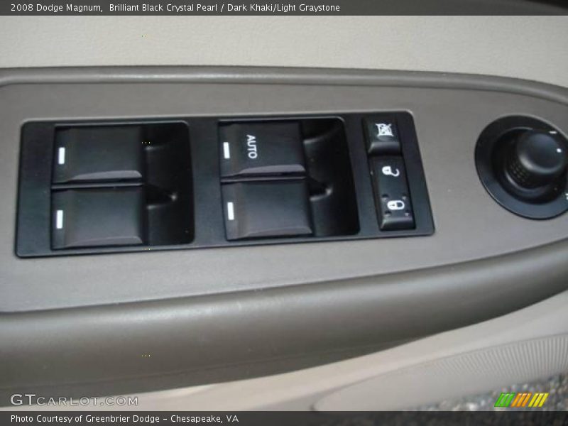 Brilliant Black Crystal Pearl / Dark Khaki/Light Graystone 2008 Dodge Magnum