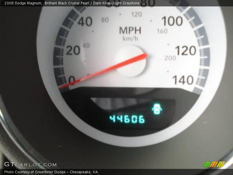 Brilliant Black Crystal Pearl / Dark Khaki/Light Graystone 2008 Dodge Magnum