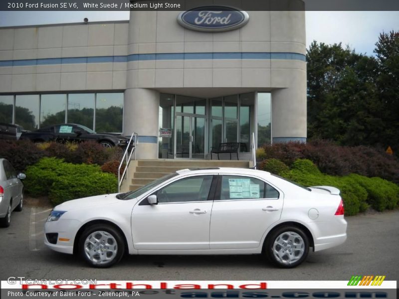 White Suede / Medium Light Stone 2010 Ford Fusion SE V6