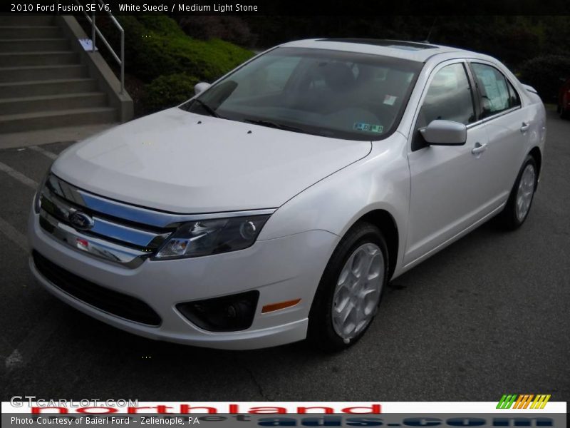 White Suede / Medium Light Stone 2010 Ford Fusion SE V6