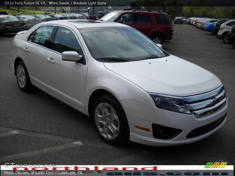 White Suede / Medium Light Stone 2010 Ford Fusion SE V6