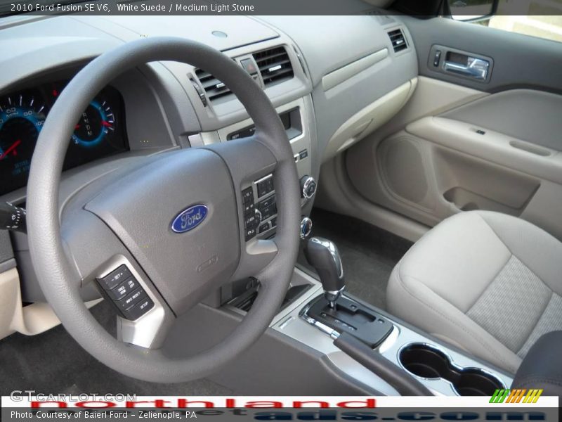 White Suede / Medium Light Stone 2010 Ford Fusion SE V6