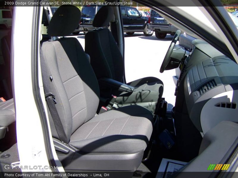 Stone White / Dark Slate Gray/Light Shale 2009 Dodge Grand Caravan SE