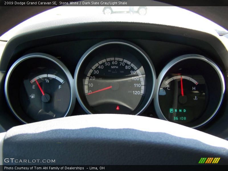 Stone White / Dark Slate Gray/Light Shale 2009 Dodge Grand Caravan SE