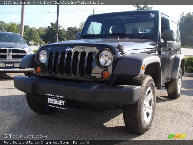 Black / Dark Slate Gray/Medium Slate Gray 2009 Jeep Wrangler X 4x4