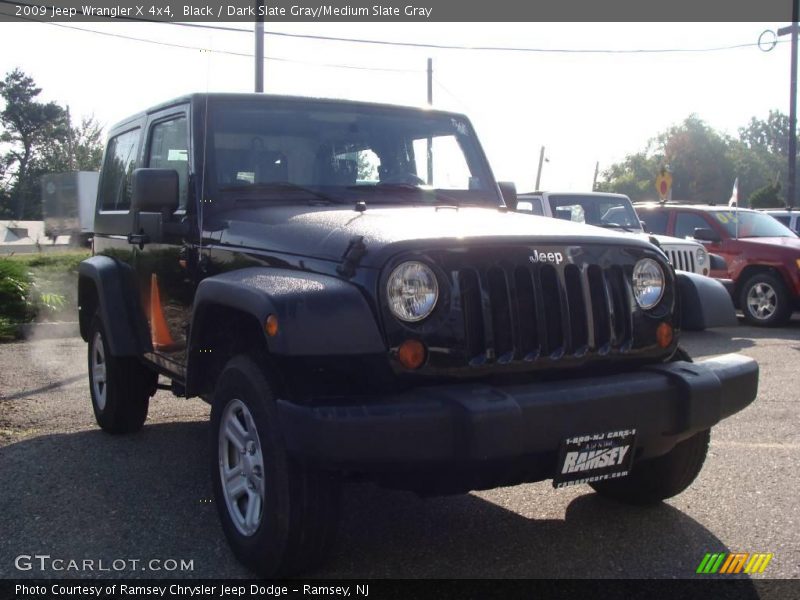 Black / Dark Slate Gray/Medium Slate Gray 2009 Jeep Wrangler X 4x4