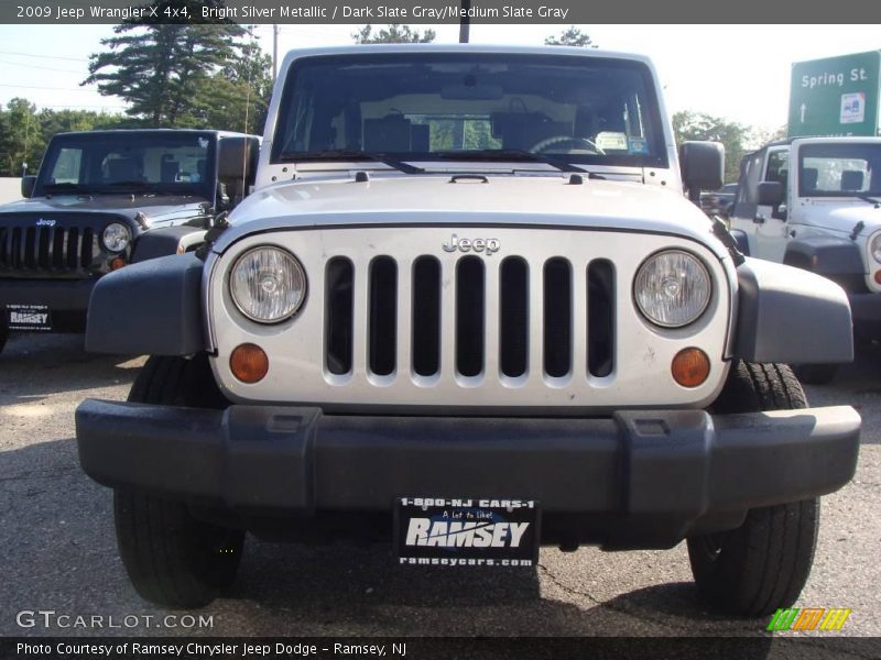 Bright Silver Metallic / Dark Slate Gray/Medium Slate Gray 2009 Jeep Wrangler X 4x4