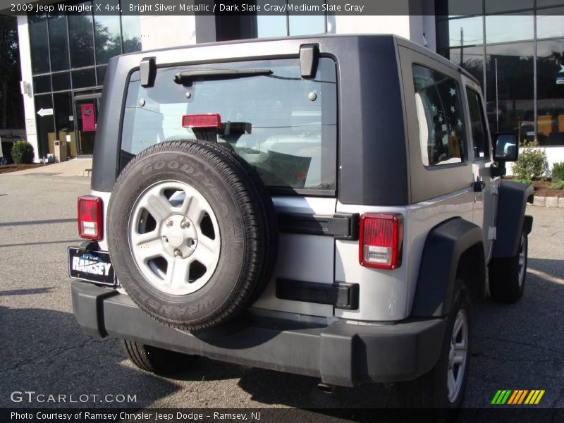 Bright Silver Metallic / Dark Slate Gray/Medium Slate Gray 2009 Jeep Wrangler X 4x4