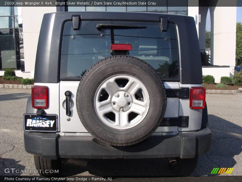 Bright Silver Metallic / Dark Slate Gray/Medium Slate Gray 2009 Jeep Wrangler X 4x4