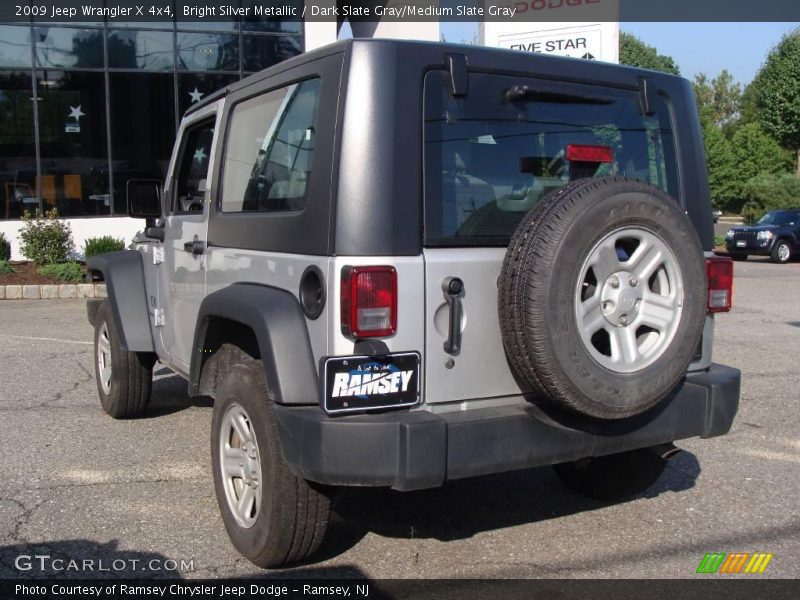 Bright Silver Metallic / Dark Slate Gray/Medium Slate Gray 2009 Jeep Wrangler X 4x4