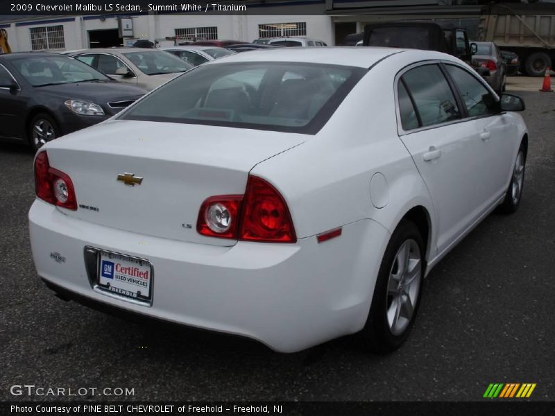 Summit White / Titanium 2009 Chevrolet Malibu LS Sedan