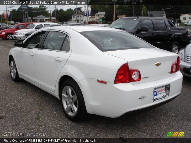 Summit White / Titanium 2009 Chevrolet Malibu LS Sedan