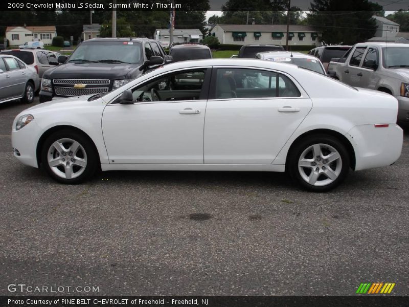 Summit White / Titanium 2009 Chevrolet Malibu LS Sedan