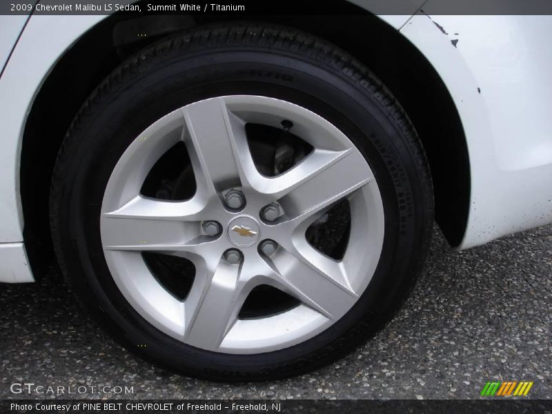 Summit White / Titanium 2009 Chevrolet Malibu LS Sedan