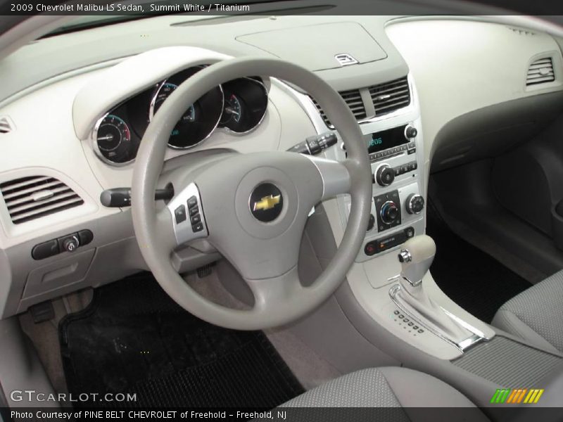 Summit White / Titanium 2009 Chevrolet Malibu LS Sedan