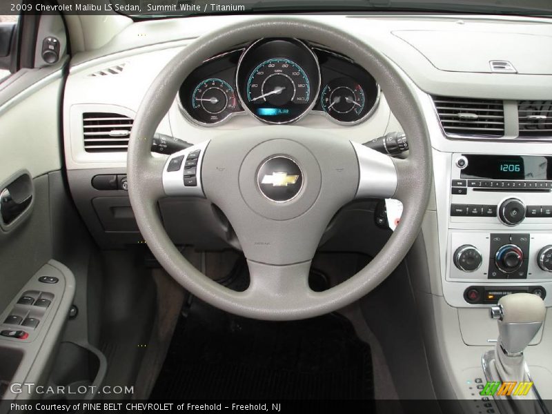 Summit White / Titanium 2009 Chevrolet Malibu LS Sedan