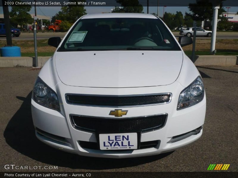 Summit White / Titanium 2009 Chevrolet Malibu LS Sedan