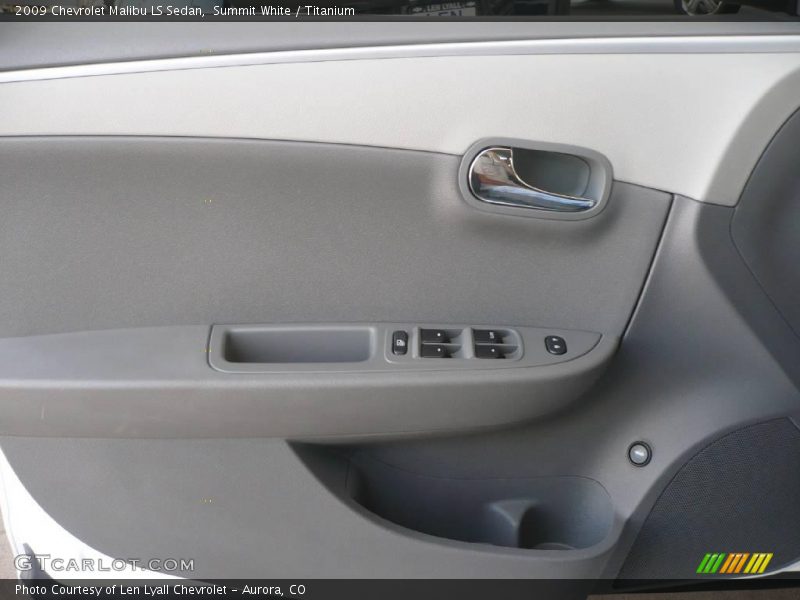 Summit White / Titanium 2009 Chevrolet Malibu LS Sedan