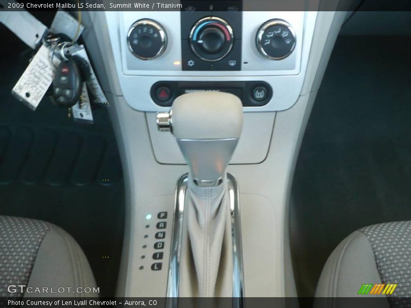 Summit White / Titanium 2009 Chevrolet Malibu LS Sedan