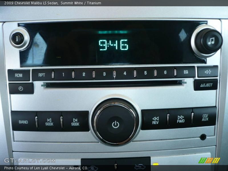 Summit White / Titanium 2009 Chevrolet Malibu LS Sedan
