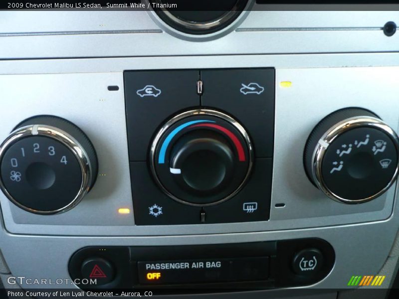 Summit White / Titanium 2009 Chevrolet Malibu LS Sedan