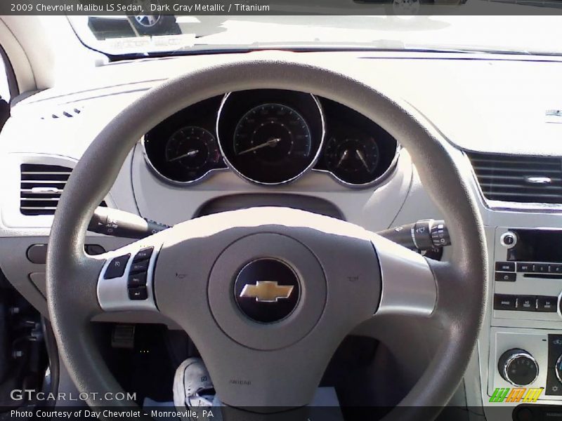 Dark Gray Metallic / Titanium 2009 Chevrolet Malibu LS Sedan