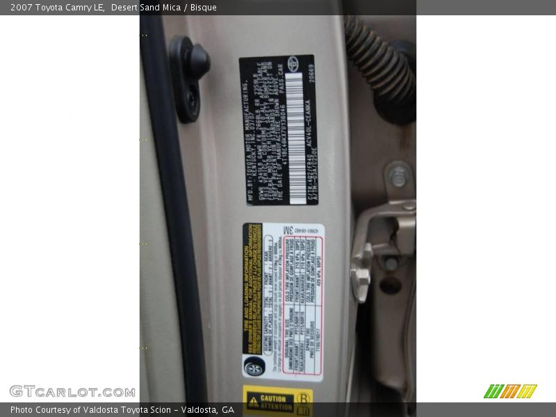 Desert Sand Mica / Bisque 2007 Toyota Camry LE