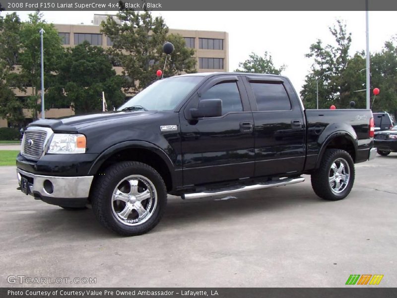 Black / Black 2008 Ford F150 Lariat SuperCrew 4x4