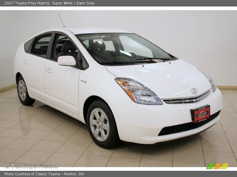 Super White / Dark Gray 2007 Toyota Prius Hybrid