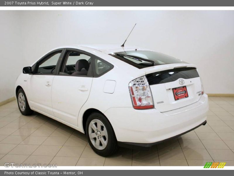 Super White / Dark Gray 2007 Toyota Prius Hybrid