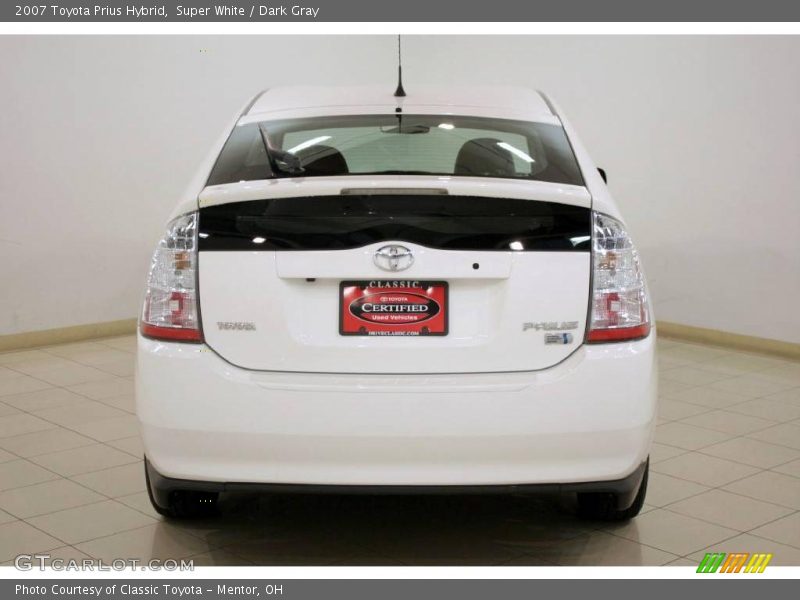Super White / Dark Gray 2007 Toyota Prius Hybrid